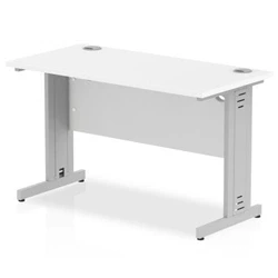 Image of Impulse 1200x600 White Silver Cable Leg