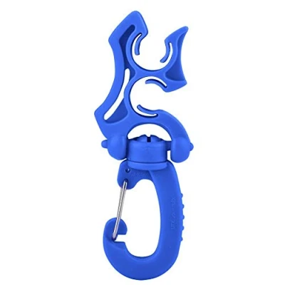 Image of Tbest Scuba Diving Double BCD Hose Clip,Scuba Holder Clip, Clip Regulator Retainer Buckle Hook replacement for Dive Snorkeling(Blue)