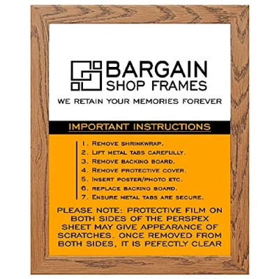 Image of Bargain Shop Az MODERN STYLE SOLID WOODEN EFFECT PICTURE FRAMES PHOTO POSTER READY TO HANG OR STAND (A3 (11.75&quot;x16.5&quot;) (420mm x 297mm), DARK OAK)