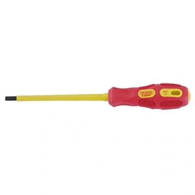 Image of Draper VDE Approved Fully Insulated Plain Slot Screwdriver, 5.5 x 125mm (Display Packed)