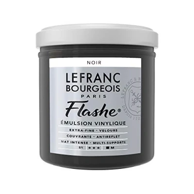 Image of Lefranc Bourgeois Acrylic Vinyl Emulsion, Black, 125ml Tube Vinylfarbe