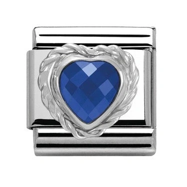 Image of Nomination Sapphire Blue Heart Charm