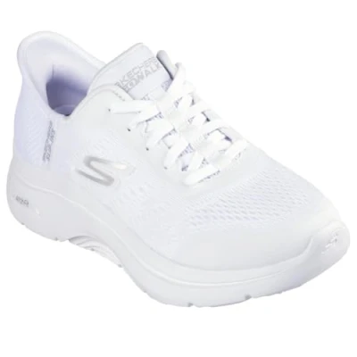Image of Skechers Women&#039;s GO Walk Arch FIT 2.0 Valencia Sneaker, White, 4 UK