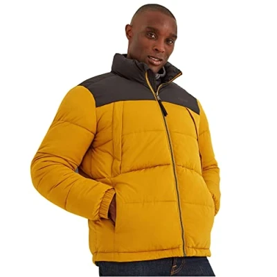 Image of TOG24 Calverley Mens Jacket Golden Yellow/Washed Black Size Small