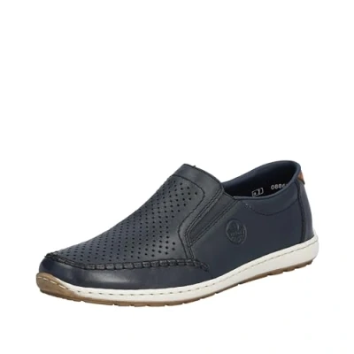 Image of Rieker Men&#039;s 08868 Loafer, Blue, 10.5 UK