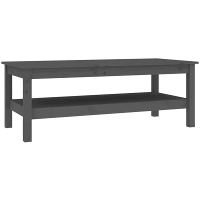 Image of vidaXL Solid Wood Pine Coffee Table Grey Couch Centre Accent End Tea