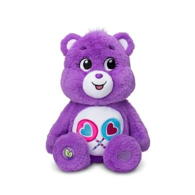Image of Care Bears Share Bear 35cm Medium Plush Collectable Cute Toy, Cuddly Toys for Children, Soft Girls and Boys, Teddies Suitable Boys Ages 4+ Basic Fun 22063