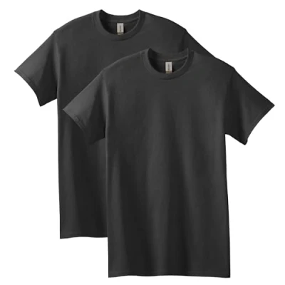 Image of Gildan Heavy Cotton T Shirt, Style G5000, Multipack, Black (Pack of 2), XL