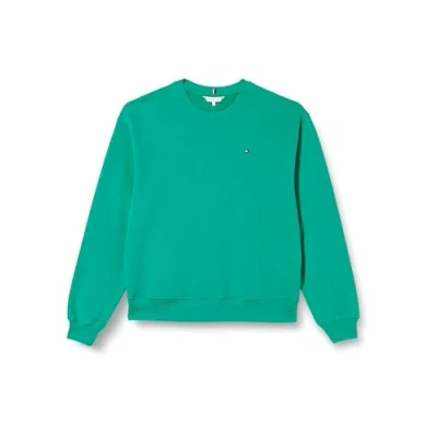 Image of Tommy Hilfiger Women&#039;s REG FLAG ON CHEST SWTSHRT Olympic Green XS