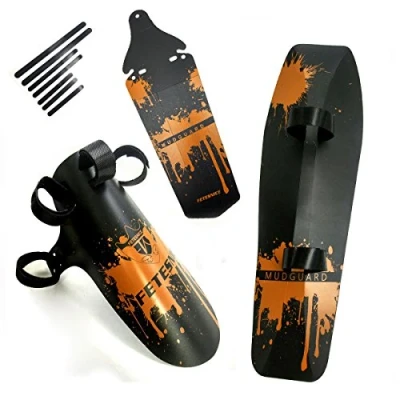 Image of FETESNICE Adjustable MTB Bike Fender, Front/Rear/Downtube Mud Guards, Bicycle Mudguards Set…
