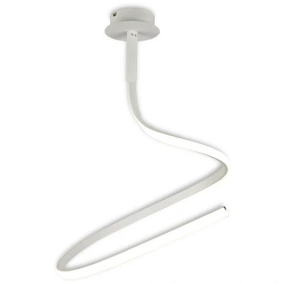 Image of Nur Blanco Semi Flush Simple Lamp, 30W LED 4000K, 2400lm, Dimmable, White/Frosted Acrylic, 3yrs Warranty