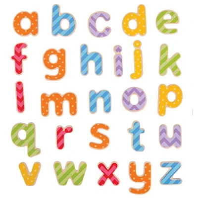 Image of Bigjigs Toys Educational Wooden Magnetic Letters Lowercase