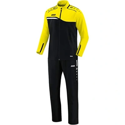 Image of JAKO Men&#039;s Competition 2.0 Presentation Suit Black/Neon Yellow, 4XL