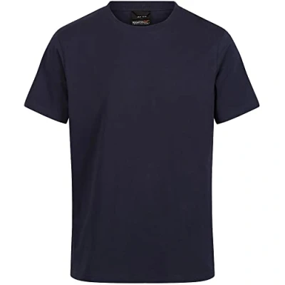 Image of Regatta Professional Mens Pro Soft Touch Cotton Short Sleeved T Shirt Navy