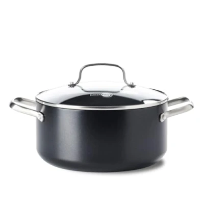 Image of GreenPan Cooking Pot with lid Copenhagen Black ø 20 cm / 3.3 Liter