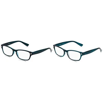Image of The Reading Glasses Company Aquamarine Readers Value 2 Pack Mens Womens RR77 Q +3.50