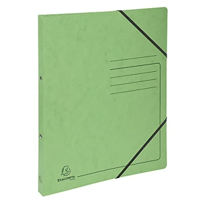 Image of Exacompta ref. 542563E 1 Printed glossy card binder with rubber bands 2 round rings 15mm diameter 20mm spine External dimensions: 32 x 25 cm A4 file format Colour: linden