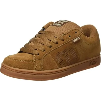 Image of Etnies Men&#039;s Kingpin Skateboarding Shoes, Brown 230 Gum Gold 230, 12 UK