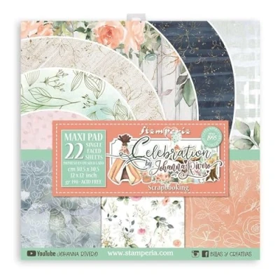 Image of Stamperia International Scrapbooking Pad Single Face Celebration, Various, 30.5 x cm