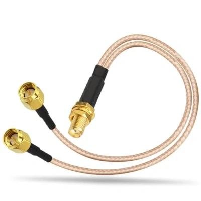 Image of Bingfu 4G LTE Antenna Adapter Splitter Cable SMA Female to Dual Male V Shape 15cm for Home Phone Router Gateway Modem MiFi Hotspot
