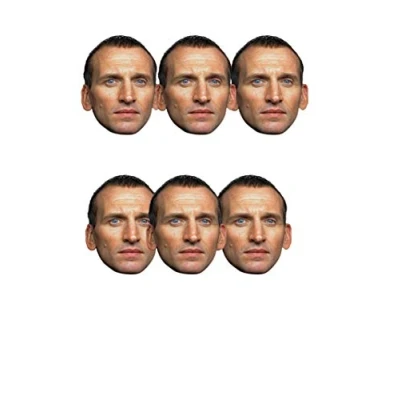 Image of Doctor Who 9th Christopher Eccleston Card Face Masks