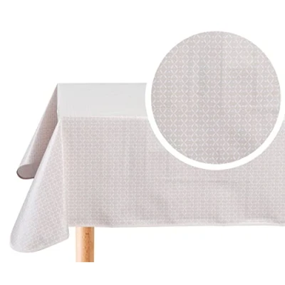 Image of Home Direct Rectangular Oilcloth PVC Wipe Clean Tablecloth 140cm x 180cm 55x70 Beige