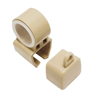 Image of Gardinia Holder with end caps for U Rails Beige, 2 Sets, Nicht Zutreffend