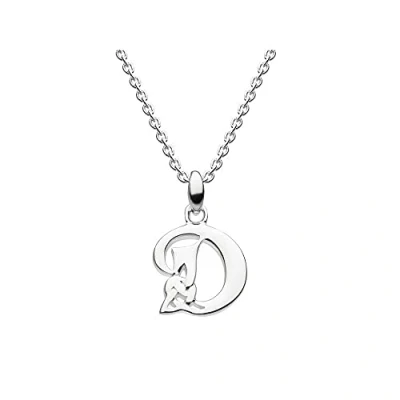 Image of Heritage Sterling Silver Celtic Initial D Necklace of Length 45.7cm