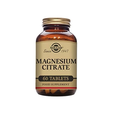 Image of Solgar Magnesium Citrate Tablets Pack of 60 Supports the Nervous System Energy Release Reduces Tiredness and Fatigue Vegan Gluten Free