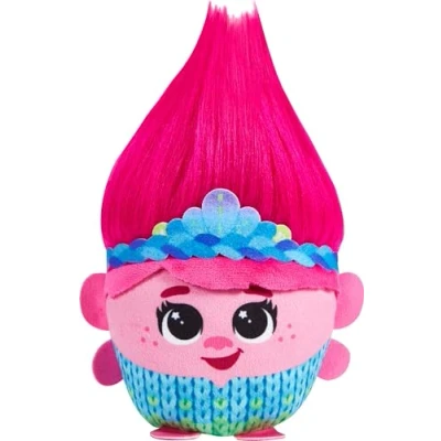 Image of Mattel ​DreamWorks Trolls Band Together Hairmony Mixers Queen Poppy Plush Toy with Sound, 6 inch Soft Doll Inspired by the Movie, Interactive Harmonizing​