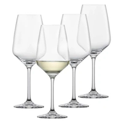 Image of Schott Zwiesel Tulip White Wine Glass (Set of 4), Timeless Glasses for Wine, Dishwasher Safe Tritan Crystal Glasses, Made in Germany (Item No. 123609), Clear,