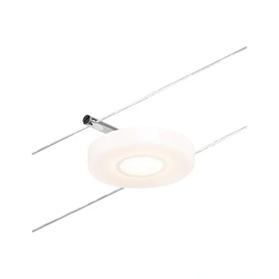 Image of Paulmann 94427 CorDuo LED Cable System Spot DiscLED DC incl. 1 x 4.5 Watt Expandable Chrome Matt Wire Rope Metal 3000 K