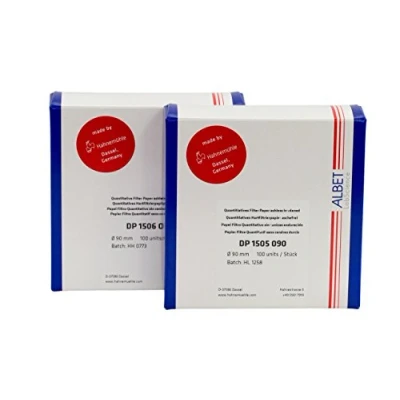 Image of Hahnemühle Qualitative Circle Filter Paper 100Pcs Medium Fast Grade 1506 Refined Cellulose for Determination of Metals in Acidic/Alkaline Solutions 150MM Smooth Retention particles (4 12 μm)