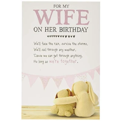 Image of Emotional Rescue Wife Birthday Card,Multi,159x235mm