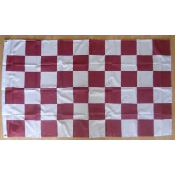 Image of Maroon and White Checkered Large Flag 5&#039; x 3&#039;.