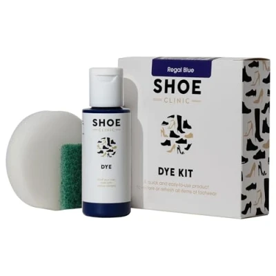 Image of Shoe Clinic Dye Kit Restores The Colour of Leather, Suede, Nubuck, Fabric, Satin, and Canvas Footwear Complete (Regal Blue)