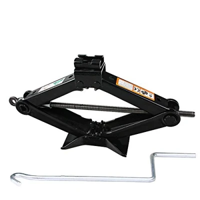 Image of Autofather RustProof Scissor Jack Car Van Wind Up Lift Chromed Crank Speed Handle 2 Tonne