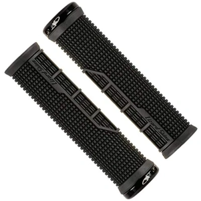 Image of Lizard Skins Machine Lock On Mountain Bike Grips Black, 135mm / Single Side Clamp Locking MTB Bar Part Rubber Handlebar Handle Ride Trail Cycling Cycle Enduro Downhill Hand Comfort Accessories
