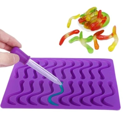 Image of Silicone Gummy Mold with Dropper, 20 Cavity Baking for Making Candy Chocolate Jelly Your Kids