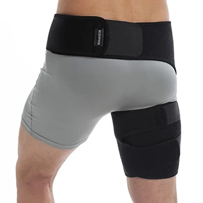 Image of Bodyprox Groin Support Bandage, Adjustable Compression Wrap For Hip, Groin, Hamstring, Thigh, And Sciatic Nerve Pain Relief