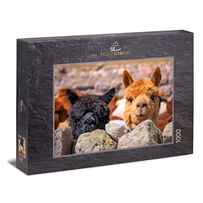Image of Ulmer Puzzleschmiede Puzzle &quot;Alpaca&quot;: 1000 pieces jigsaw motif from South America with free living alpacas in the Andes