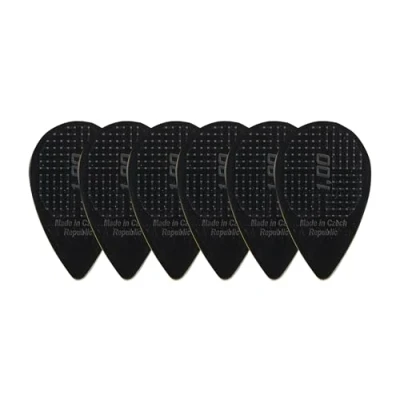 Image of D Grip B 100 06 Plektrum/Pick, Balkan Form, Schwarz, 6 Stück, 1,00 mm