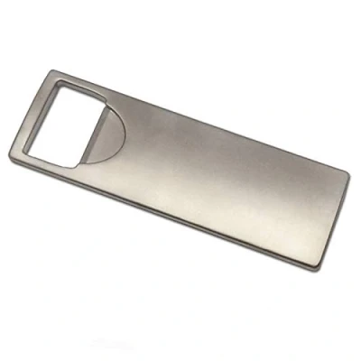 Image of Personalised Silver Chunky Bottle Opener Engraved With Any Message Enter Your Own Custom Text.