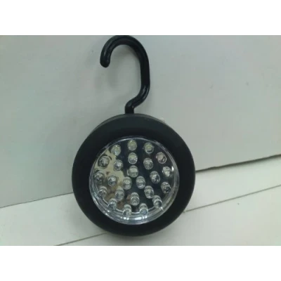 Image of Black 24 LED Round Plastic Work Light By Kingavon