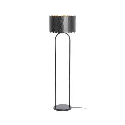 Image of Lindby Aralena floor lamp, black/gold, height 143.5 cm