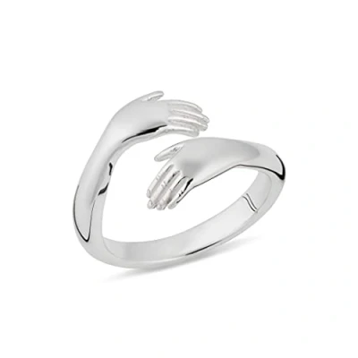 Image of Lily Charmed Sterling Silver Adjustable Hug Ring
