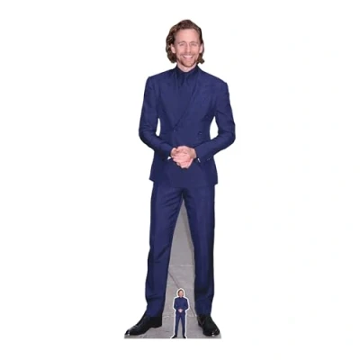 Image of Star Cutouts CS1160 Tom Hiddleston Blue Suit Cardboard Cutout with Mini
