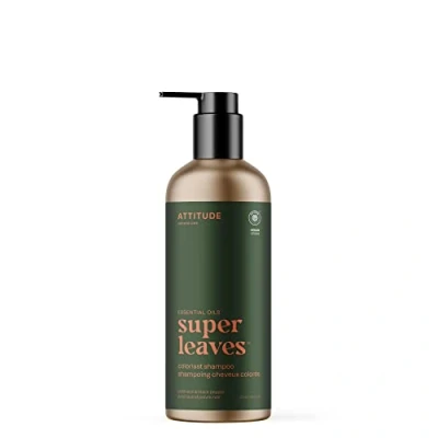 Image of ATTITUDE Hair Shampoo, EWG Verified, Plant and Mineral Based Ingredients, Vegan Beauty Personal Care Products, Refillable Aluminum Bottle, Colorlast, Patchouli Black Pepper, 473 ml