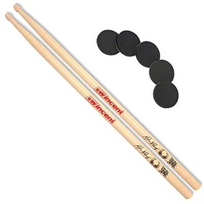 Image of Wincent WMMS Michael Miley Rivals Sons Signature Drumsticks + Keepdrum Damper Pads