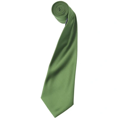 Image of Premier Mens Plain Satin Tie (Narrow Blade) (Pack of 2) (Sage) Grey One Size
